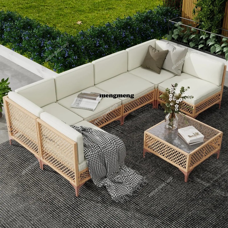 Outdoor Furniture Fire Table - 9 Parçalı Açık Hava Veranda Mobilya