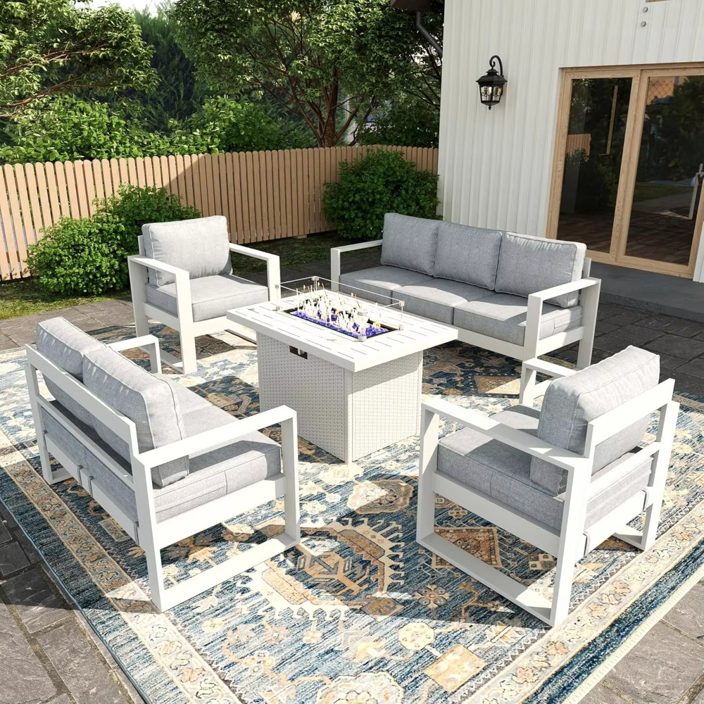Outdoor Furniture Fire Table - Teras Oturma Grubu Balkon Mobilyası Hızlı