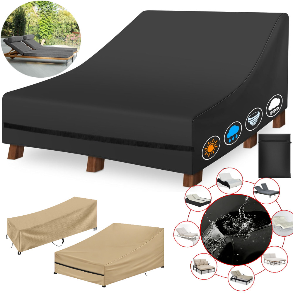 Outdoor Furniture Lounge Chair - Su geçirmez Çift/Tek Geniş Veranda Şezlong