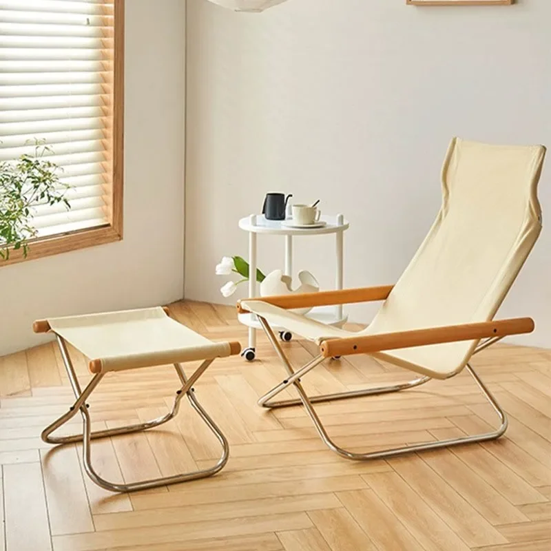 Outdoor Furniture Japanese Style - Japon Basit Kanvas Kanepe Şezlong Japon
