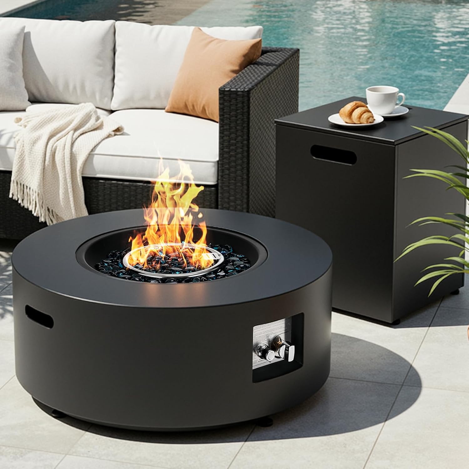 30 inç Yuvarlak Propan Ateş Çu - Outdoor Furniture Fire Table incelemesi ve fiyatı
