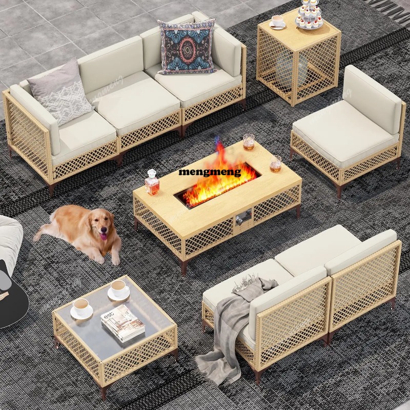 9 Parçalı Açık Hava Veranda Mo - Outdoor Furniture Fire Table incelemesi ve fiyatı