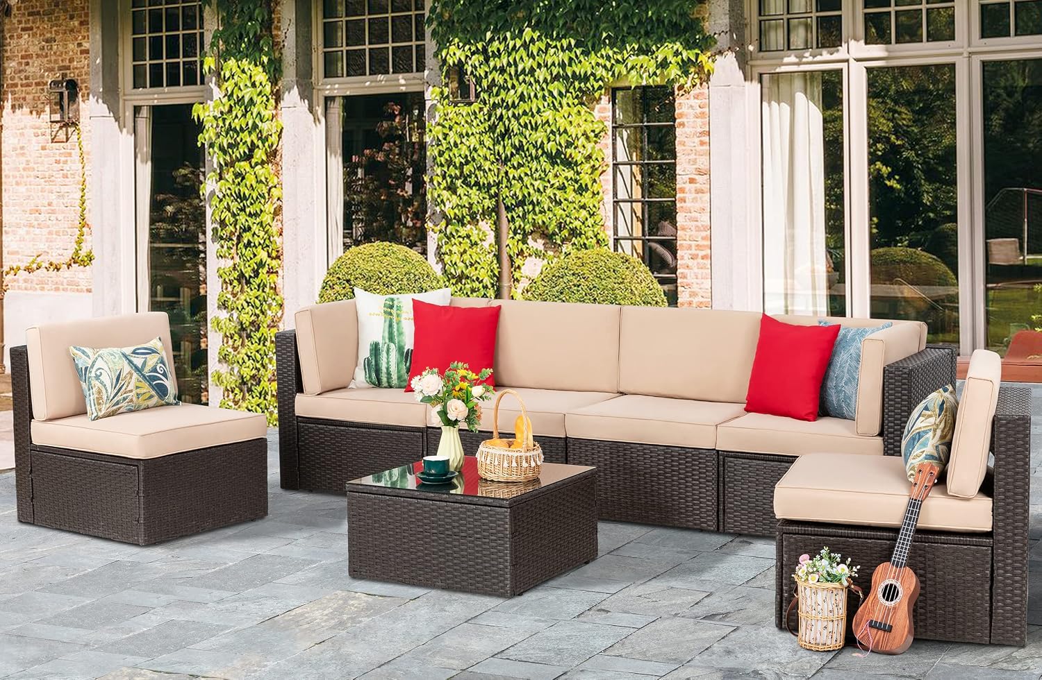 8 Parçalı Bahçe Mobilya Seti,  - Outdoor Furniture Fire Table incelemesi ve fiyatı
