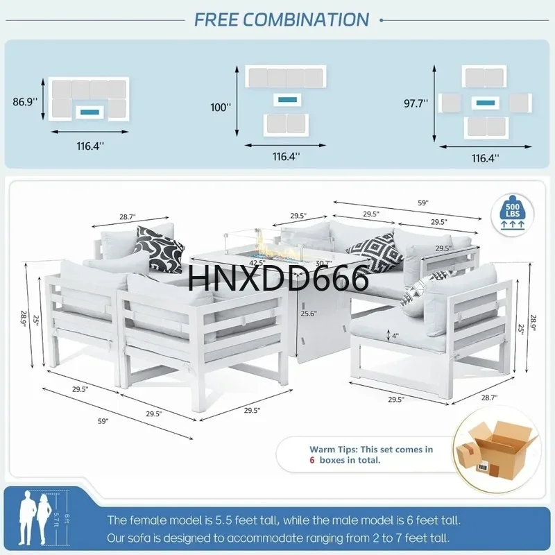 7 Parçalı Alüminyum Dış Mekan  - Outdoor Furniture Fire Table incelemesi ve fiyatı