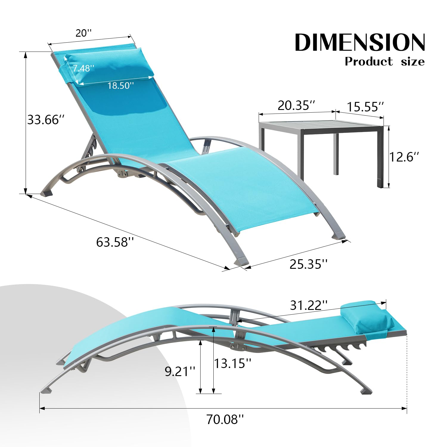 Ayarlanabilir Alüminyum Açık H - Deck Chair Lounger incelemesi ve fiyatı