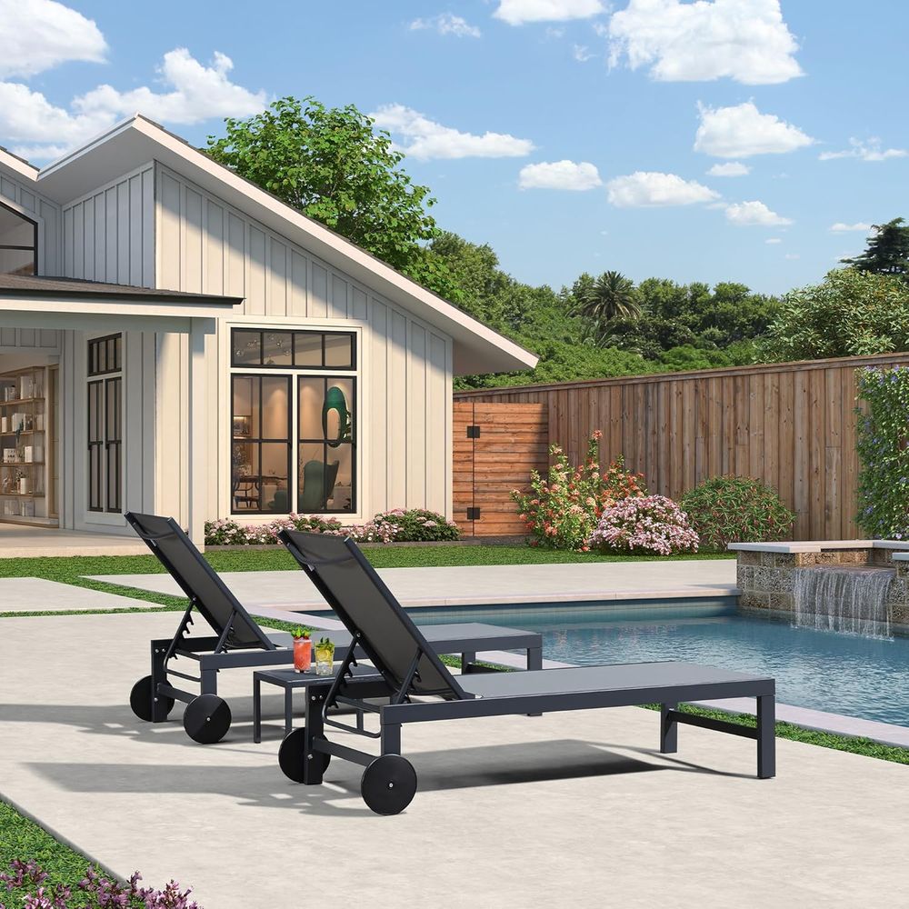 Tekerlekli Havuz Şezlong Seti, - Deck Chair Lounger incelemesi ve fiyatı