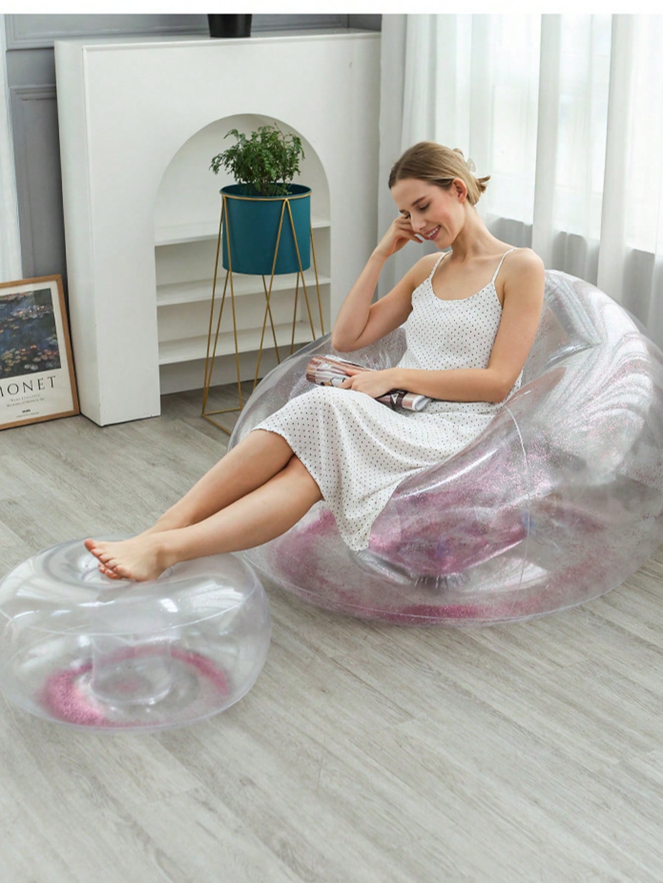 1 adet PVC Şişme Şezlong, İç v - Outdoor Furniture Lounge Chair incelemesi ve fiyatı
